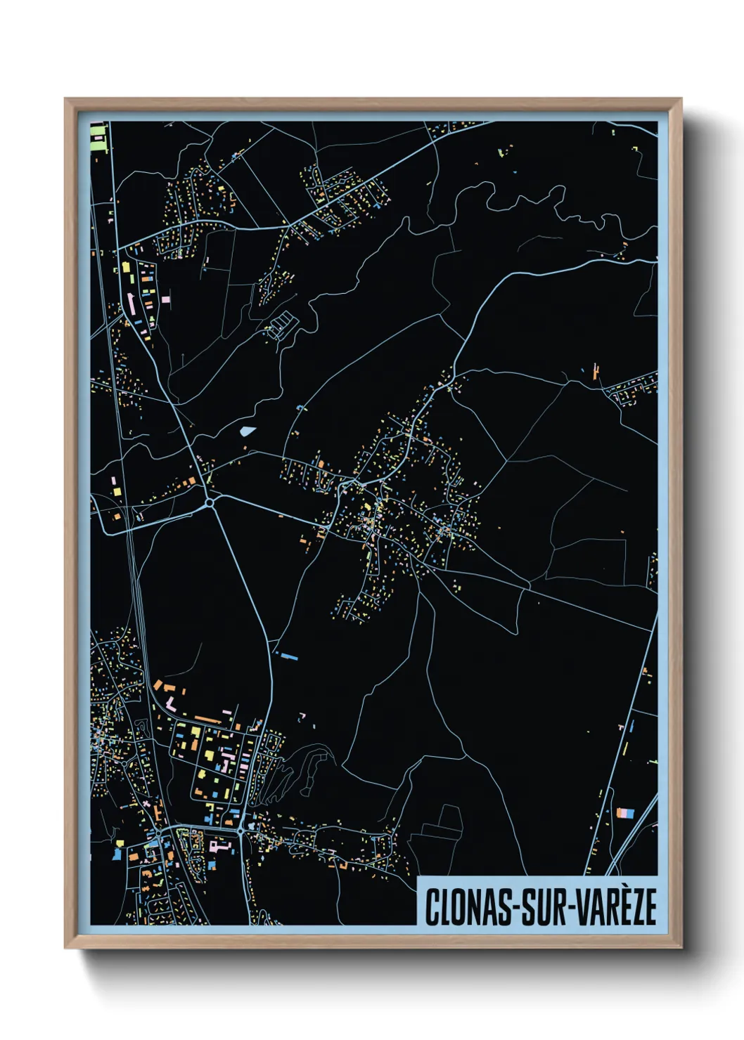 Un poster carteClonas-sur-Varèze