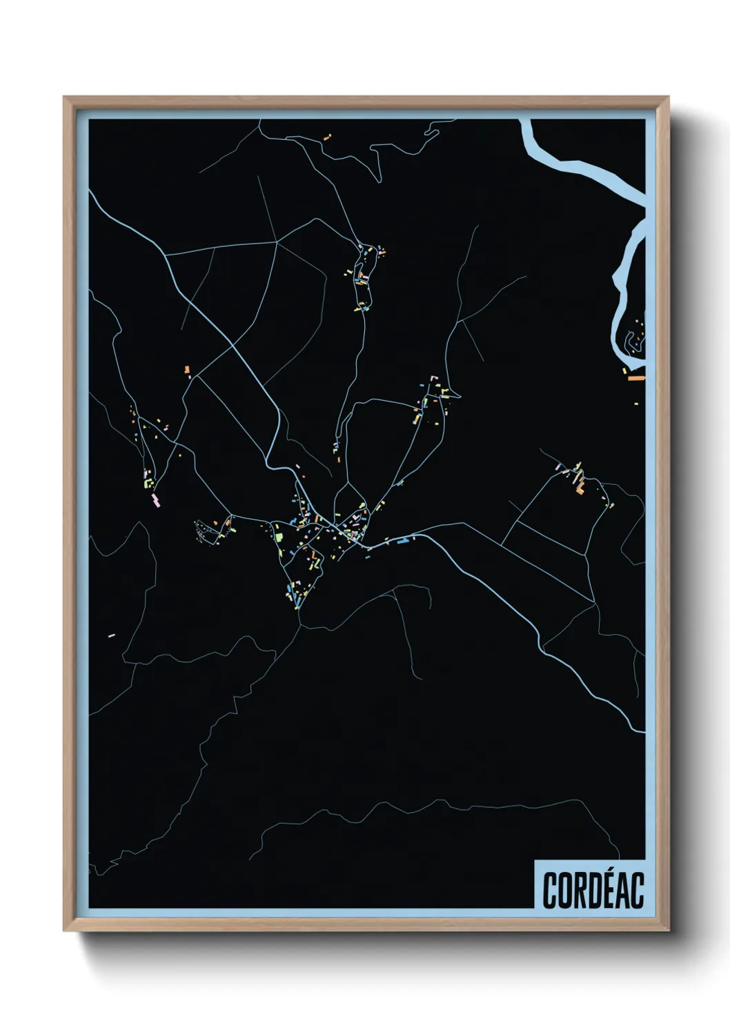 Une affiche de carte sur Cordéac