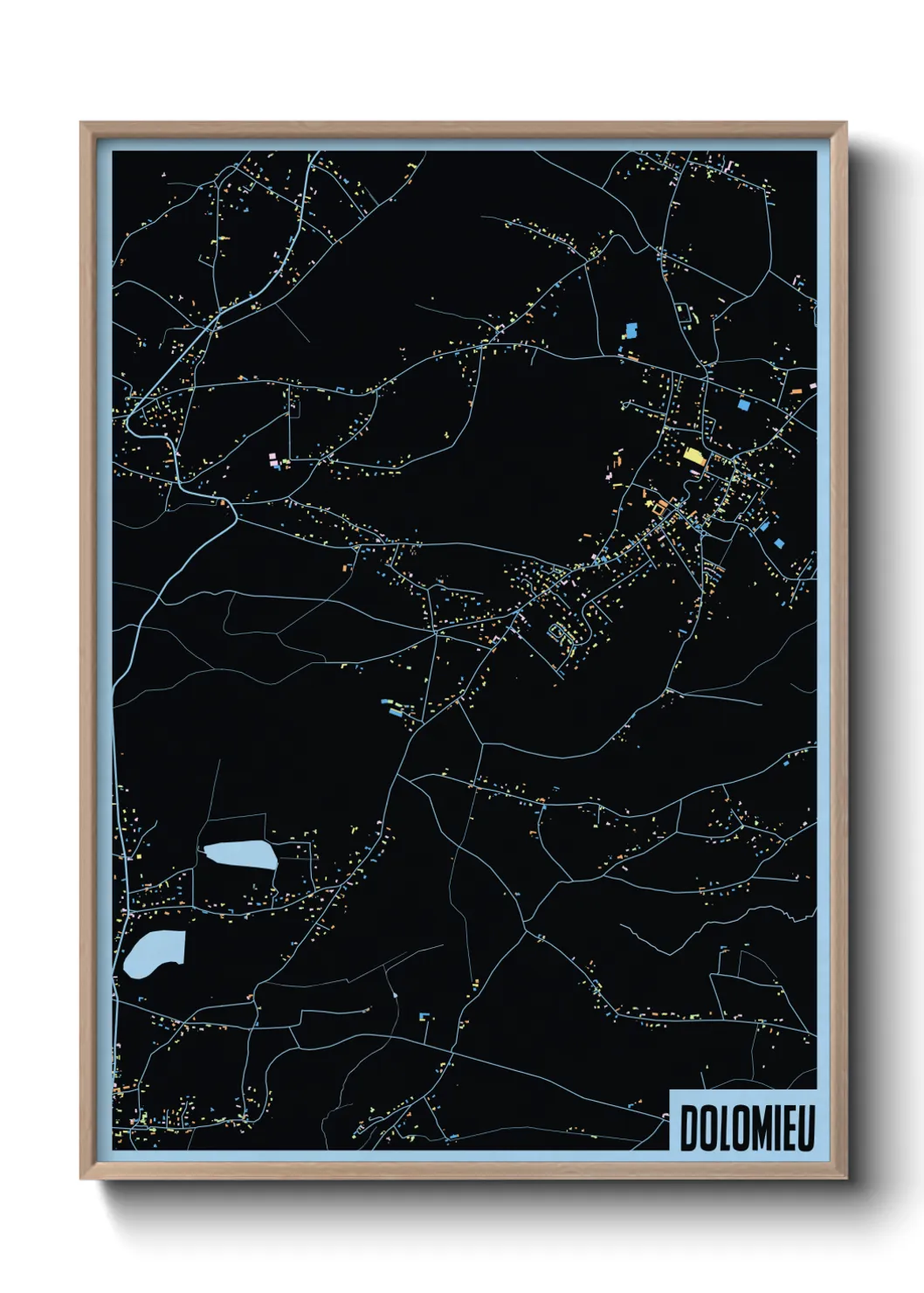 Une affiche de carte sur Dolomieu