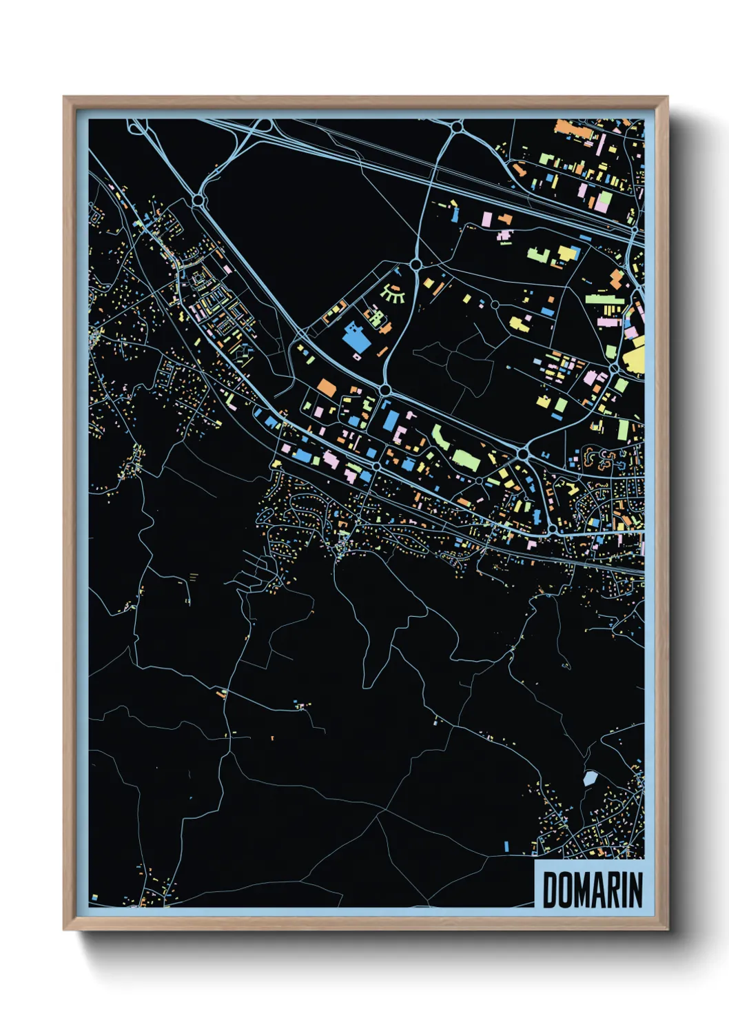 Une affiche de carte sur Domarin