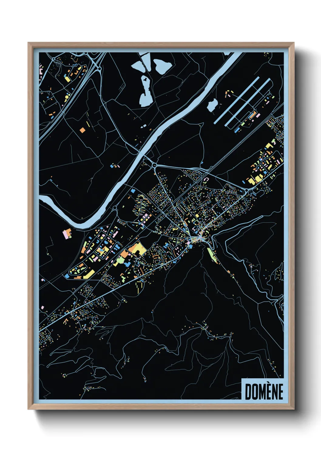 Une affiche de carte sur Domène