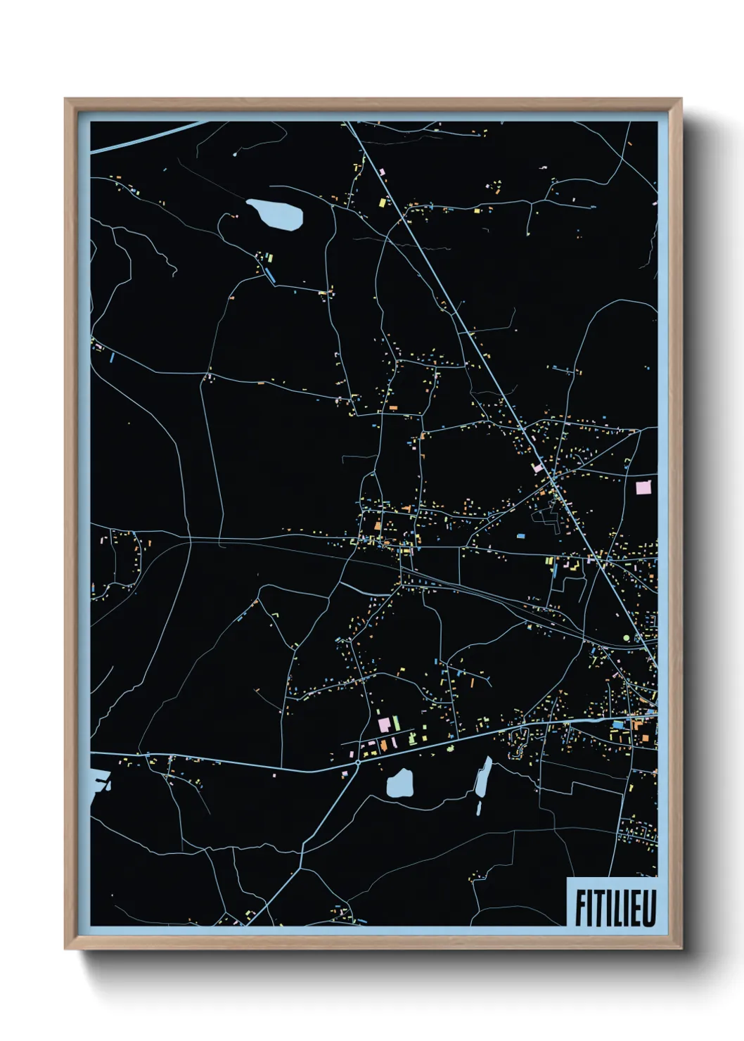 Une affiche de carte sur Fitilieu