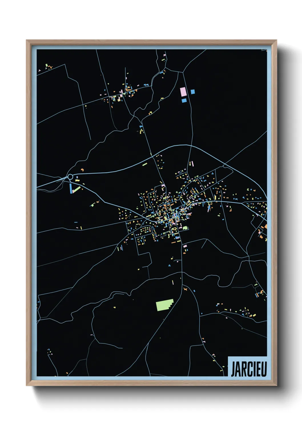 Une affiche de carte sur Jarcieu