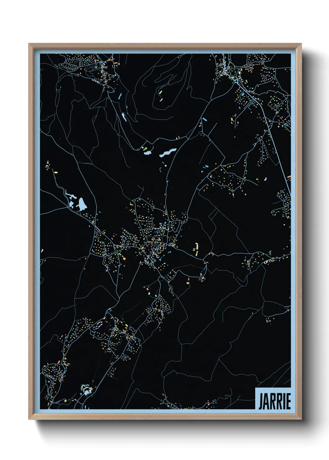 Une affiche de carte sur Jarrie