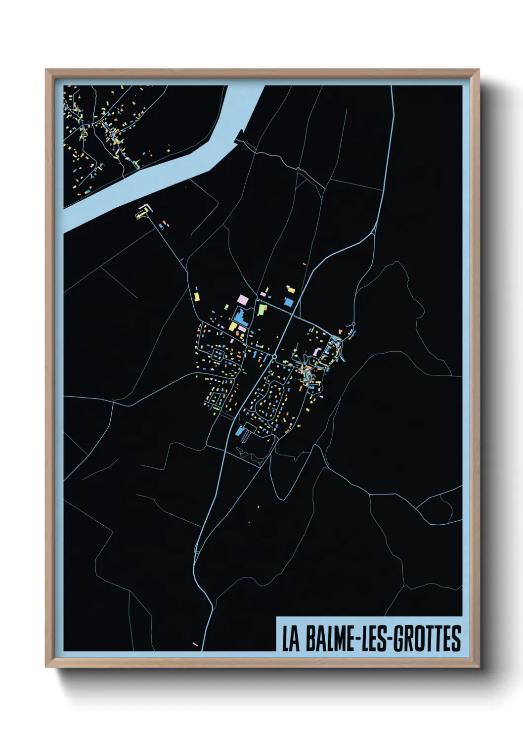 Une affiche de carte sur La Balme-les-Grottes