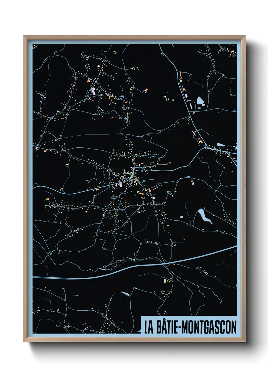 Une affiche de carte sur La Bâtie-Montgascon