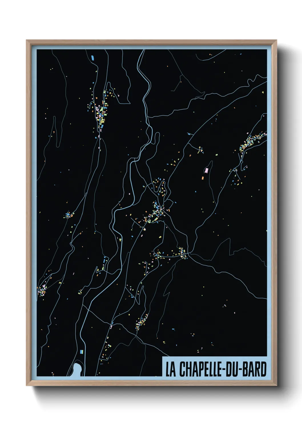 Une affiche de carte sur La Chapelle-du-Bard