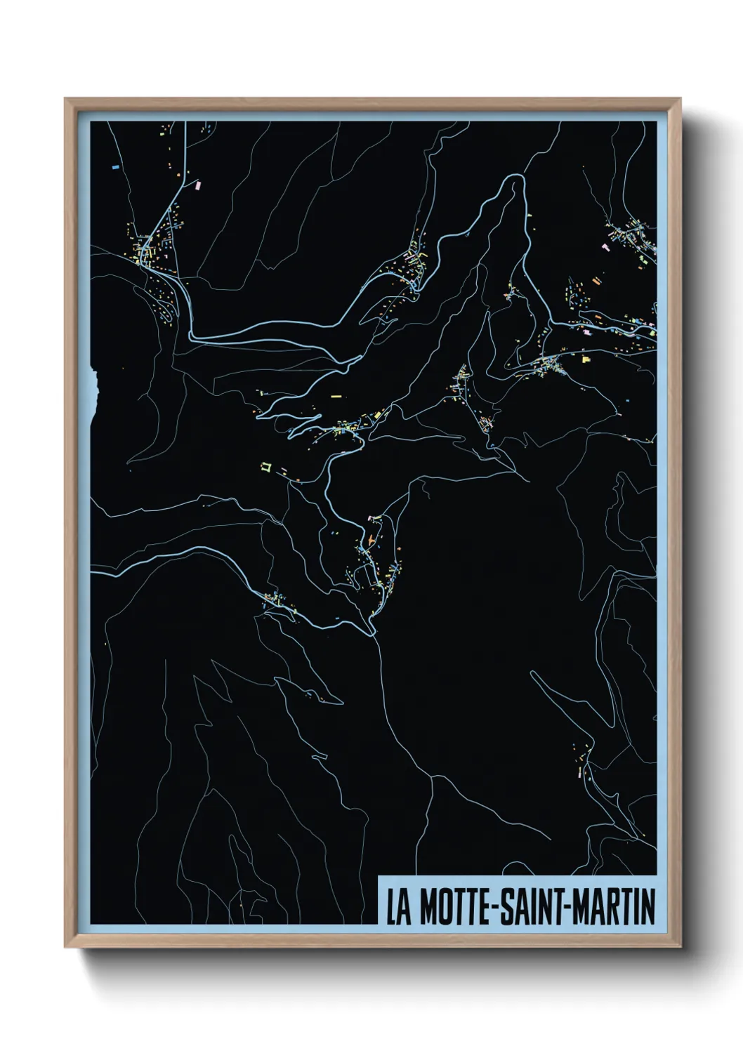 Une affiche de carte sur La Motte-Saint-Martin