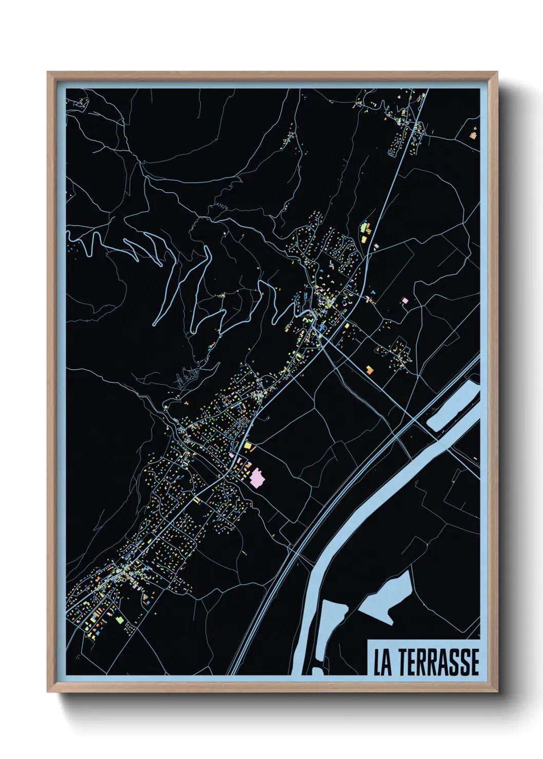 Une affiche de carte sur La Terrasse