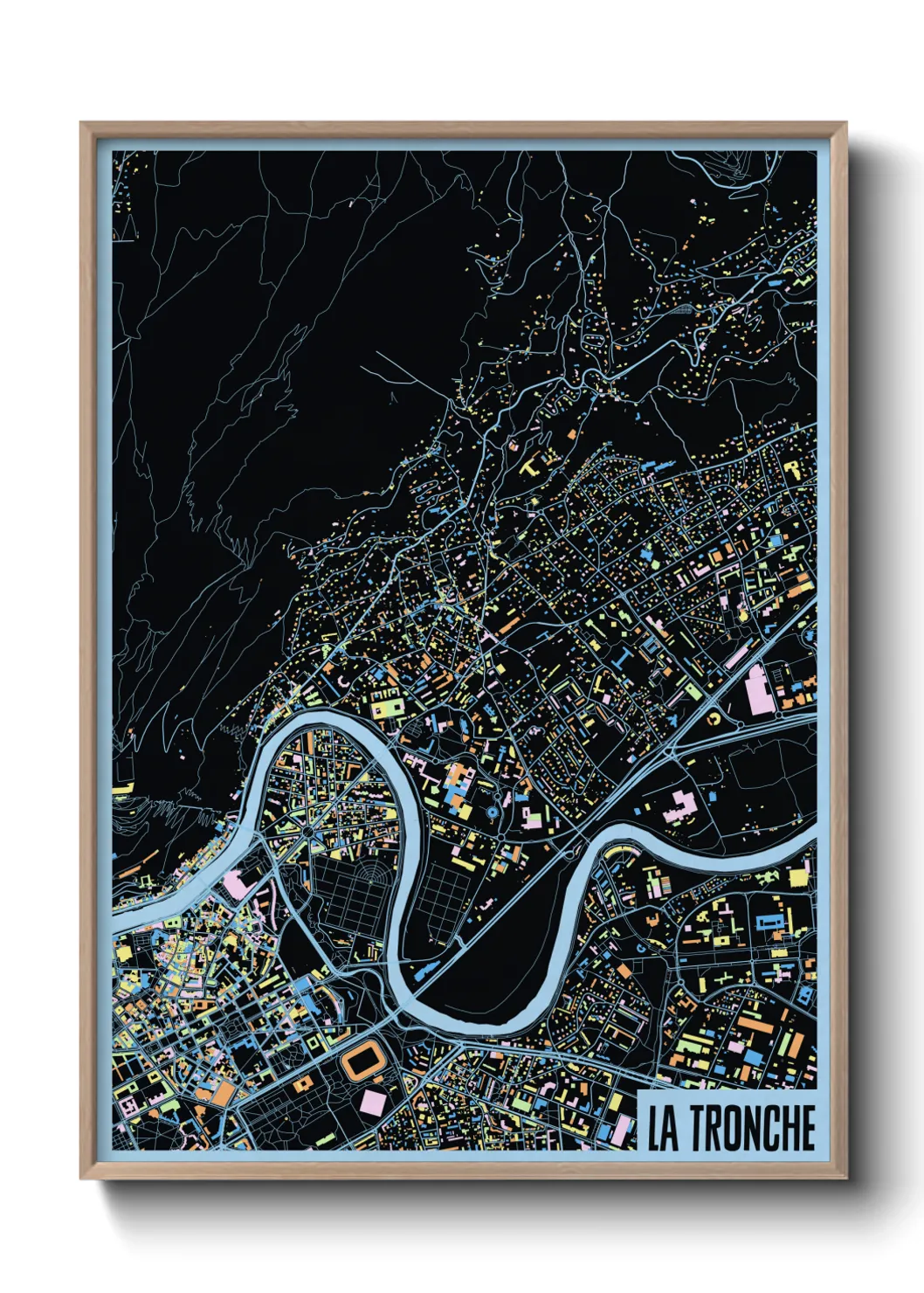 Une affiche de carte sur La Tronche