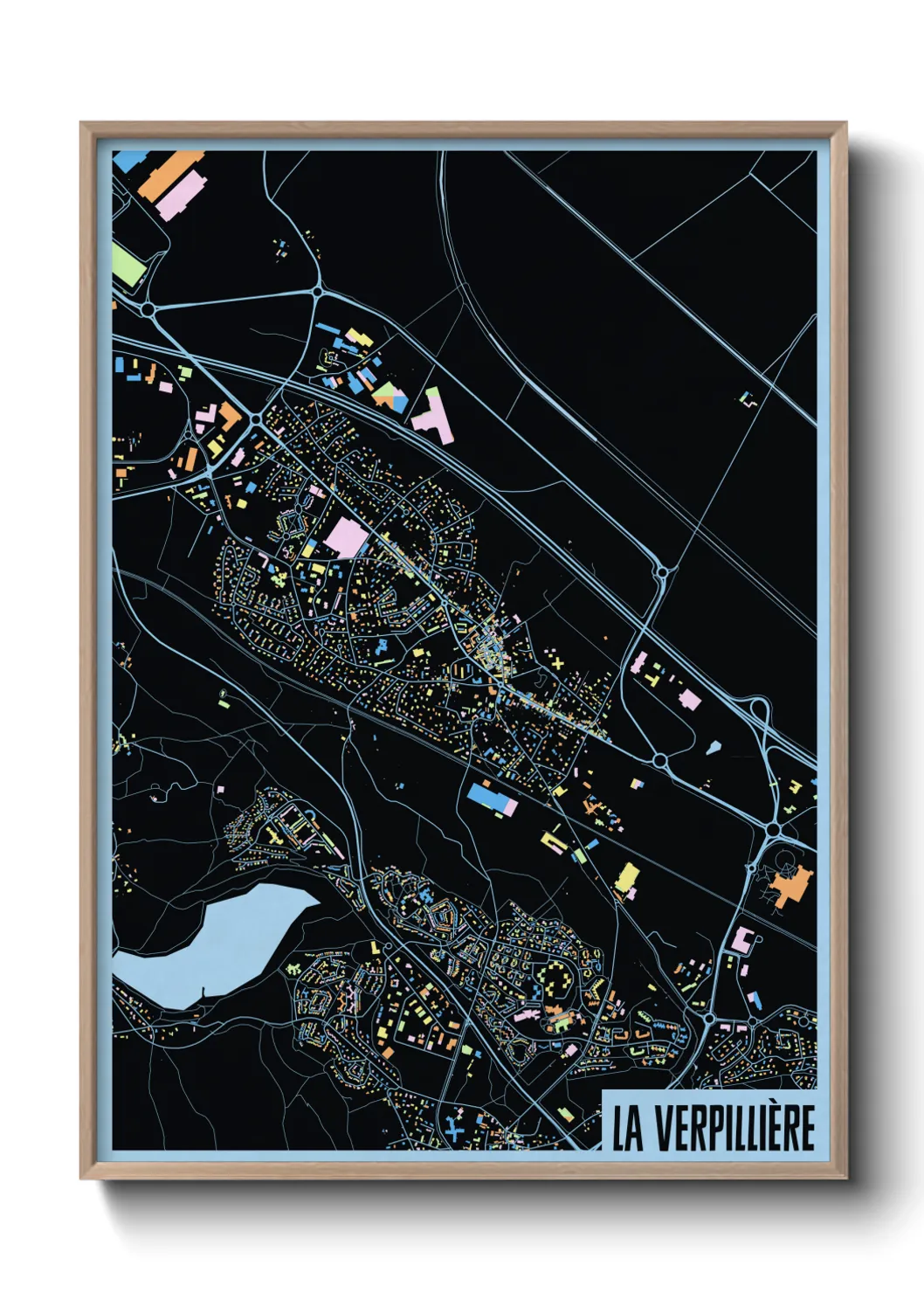 Une affiche de carte sur La Verpillière