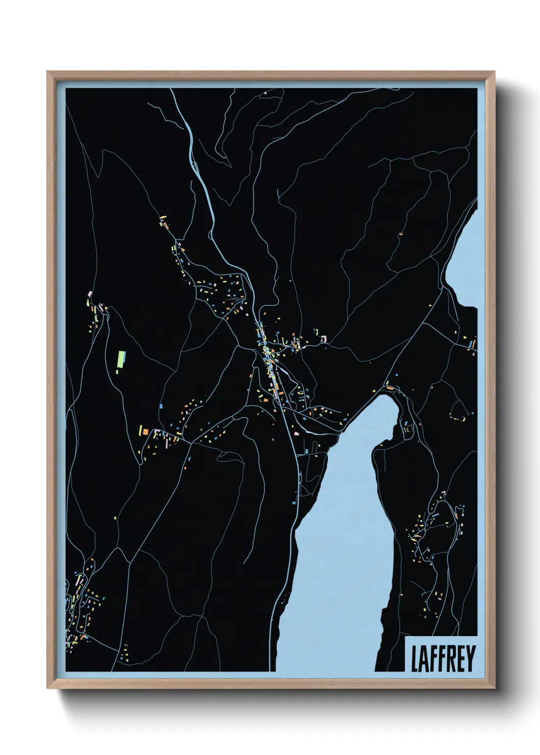 Une affiche de carte sur Laffrey