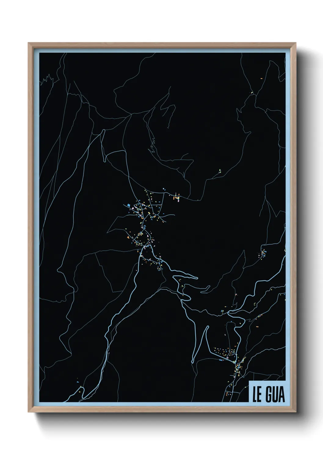 Une affiche de carte sur Le Gua