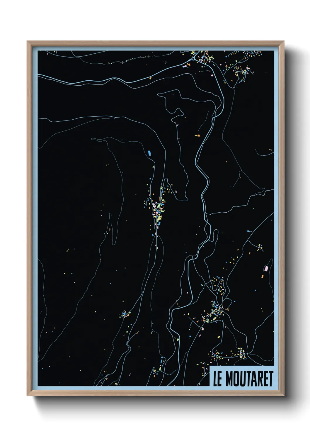 Une affiche de carte sur Le Moutaret