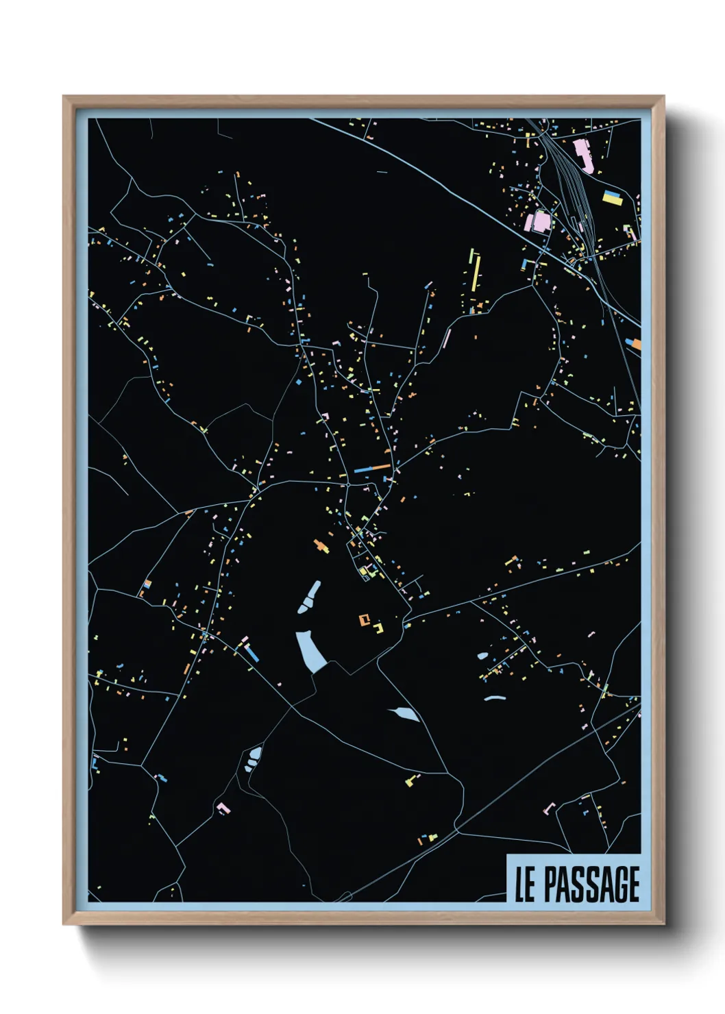 Une affiche de carte sur Le Passage