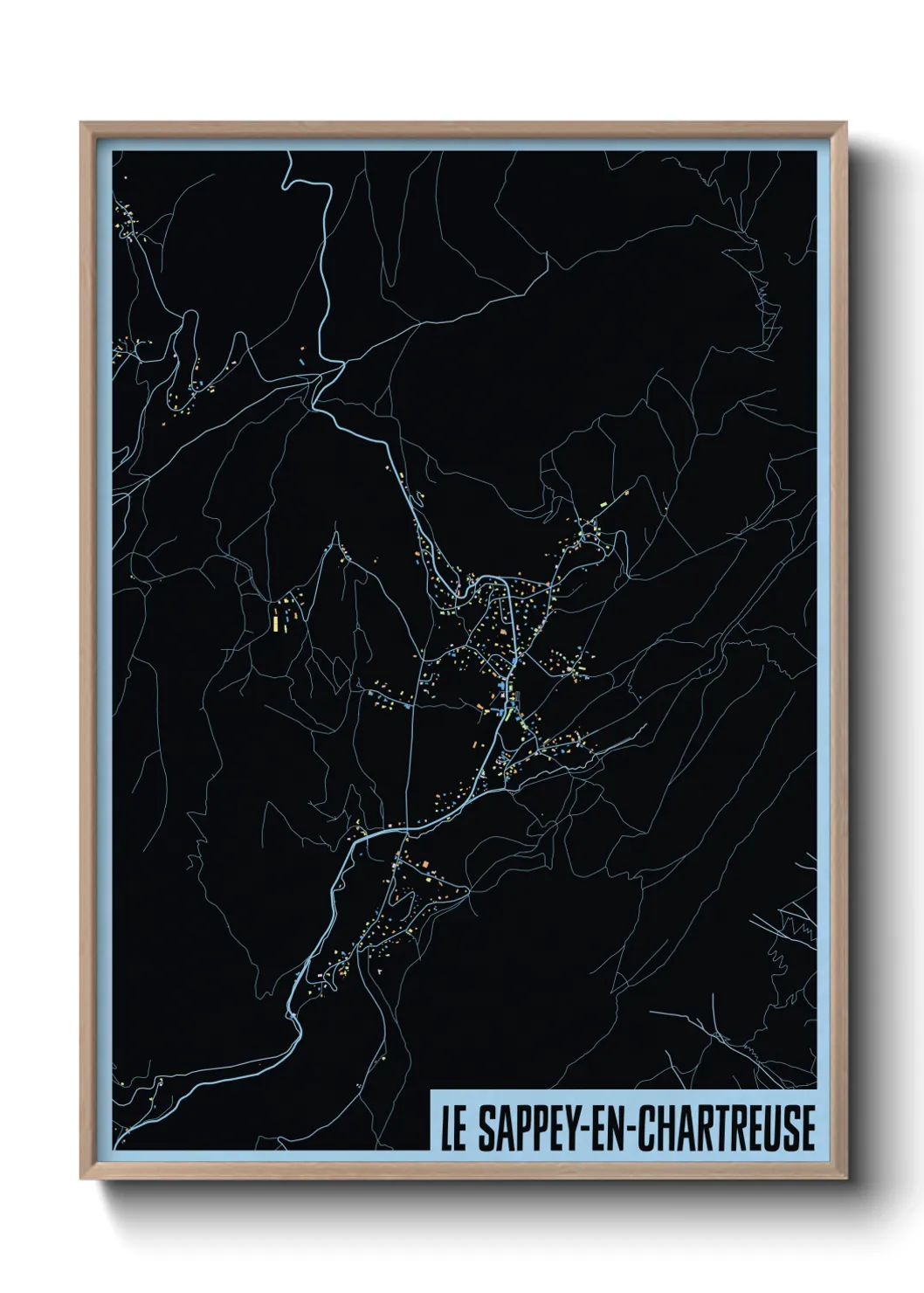 Un poster carteLe Sappey-en-Chartreuse