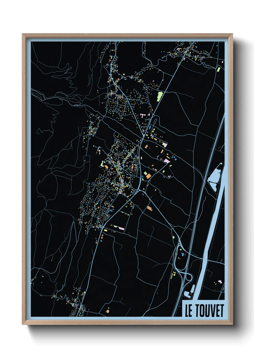 Une affiche de carte sur Le Touvet