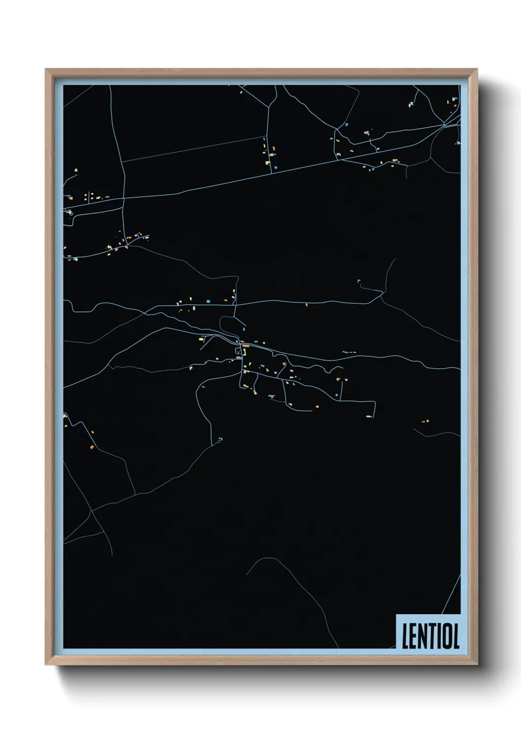 Une affiche de carte sur Lentiol