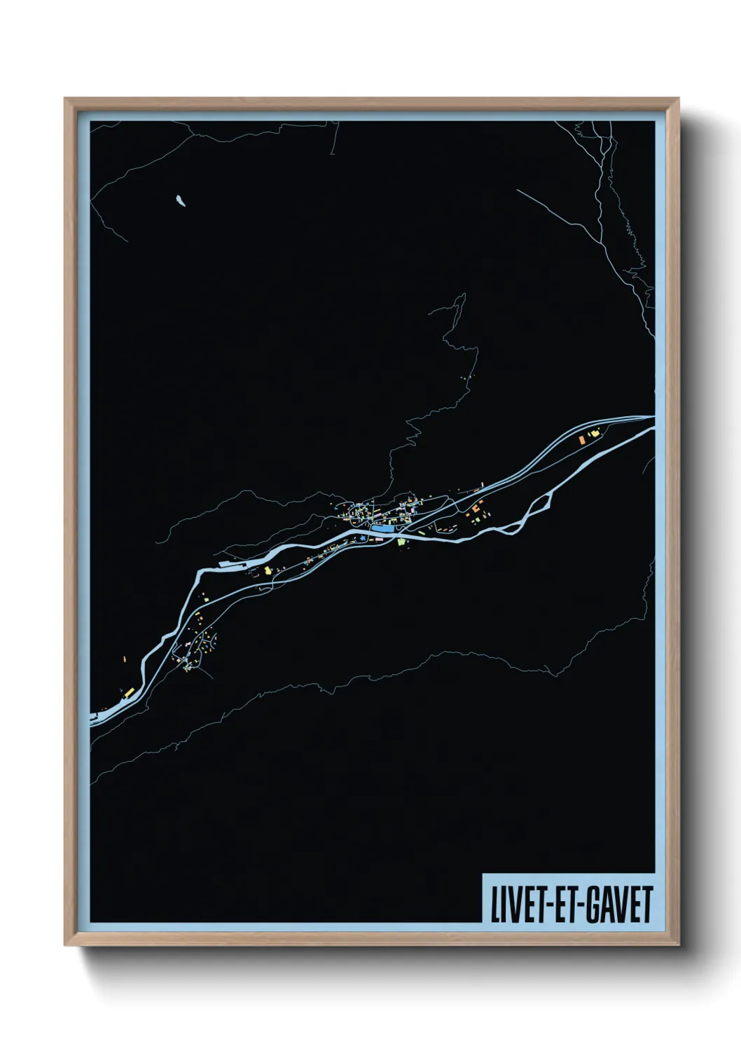 Un poster carteLivet-et-Gavet