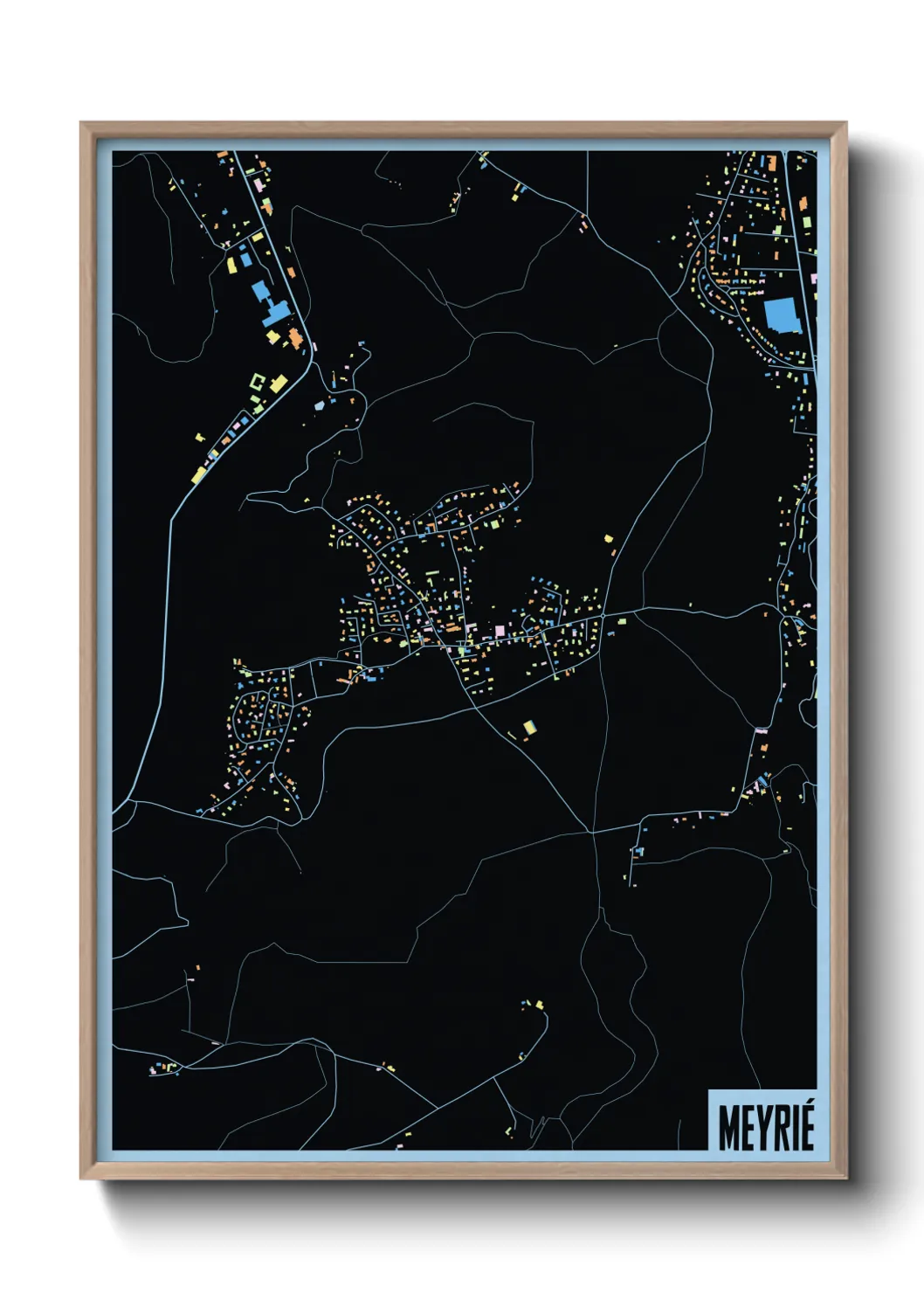 Une affiche de carte sur Meyrié