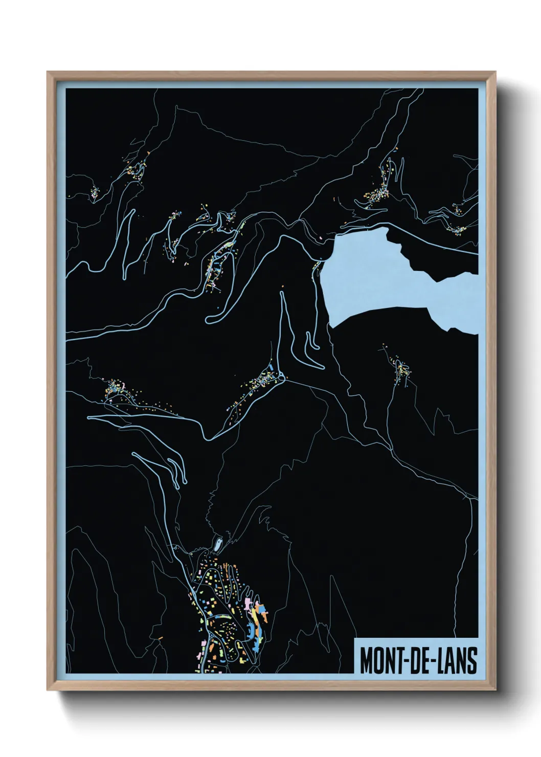 Une affiche de carte sur Mont-de-Lans