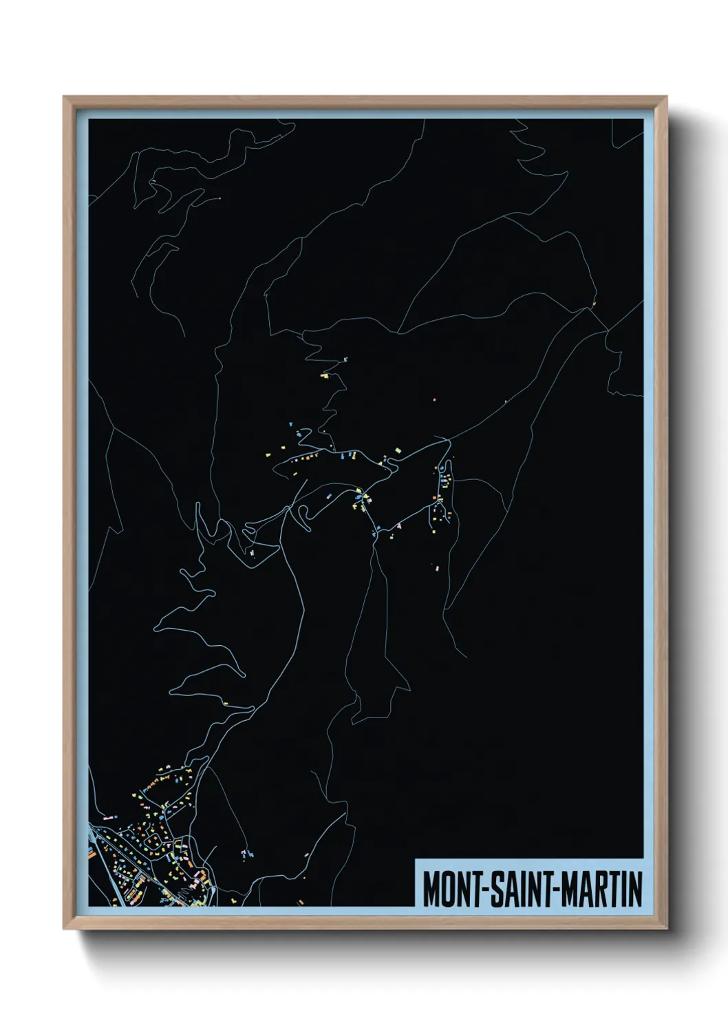Une affiche de carte sur Mont-Saint-Martin