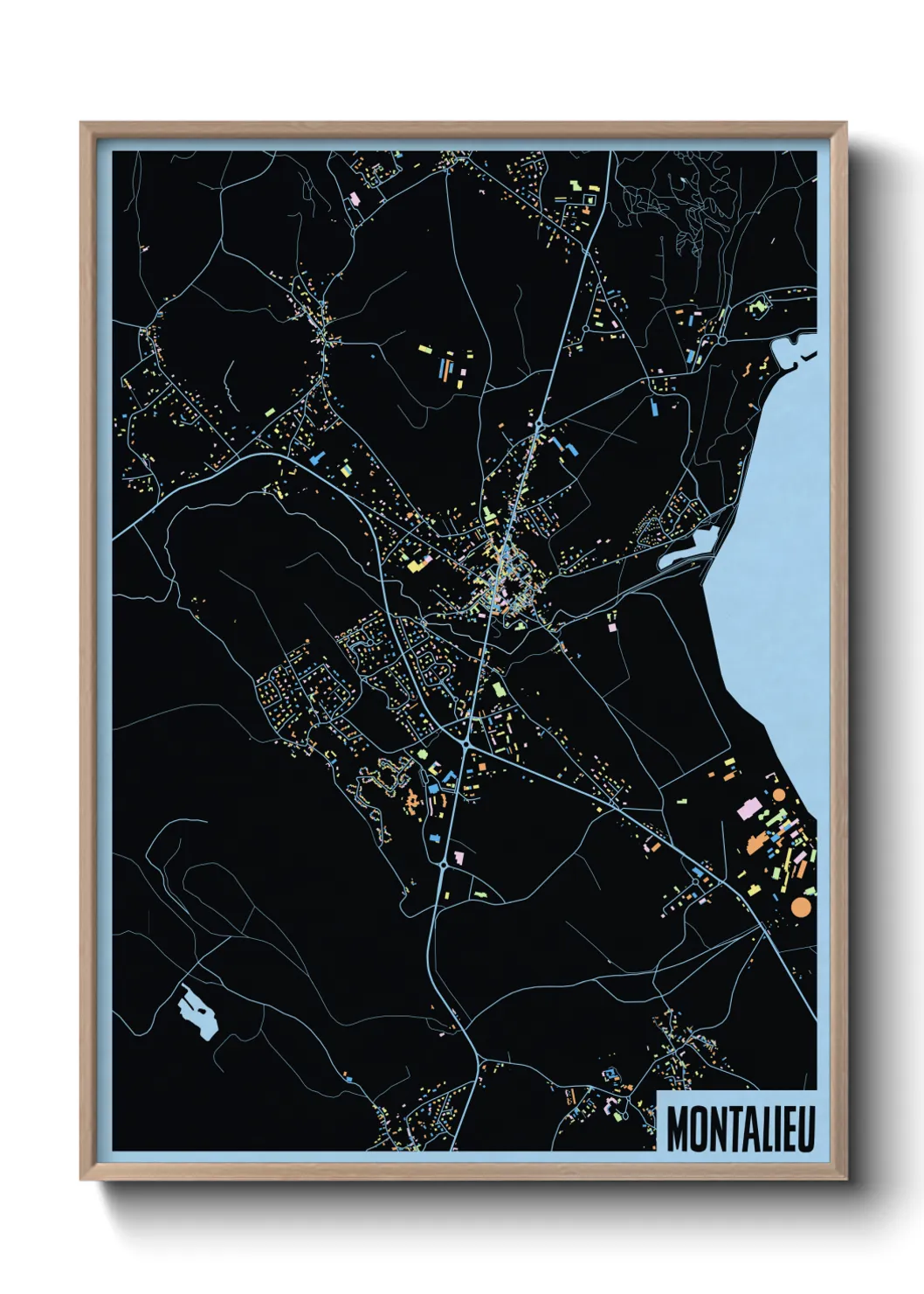 Une affiche de carte sur Montalieu