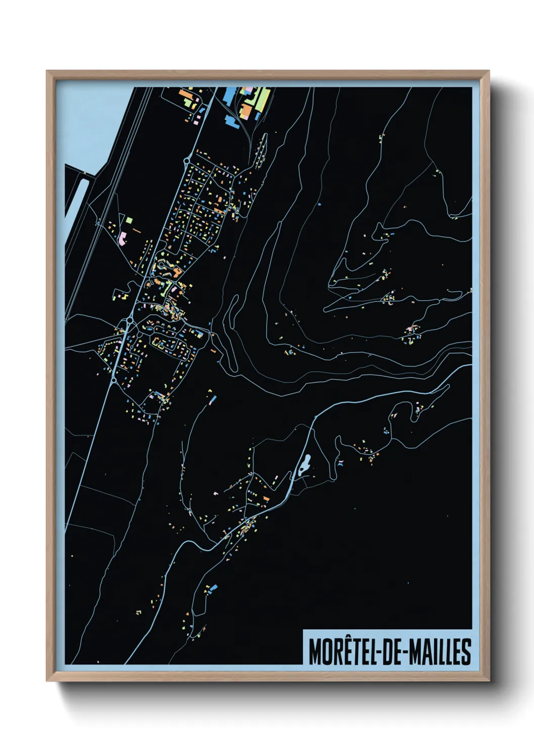 Une affiche de carte sur Morêtel-de-Mailles