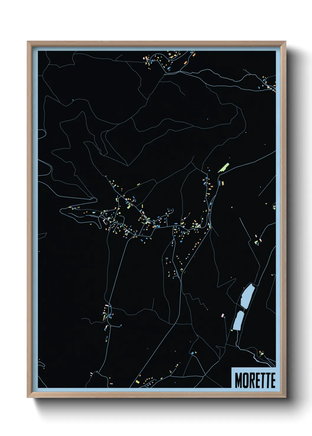 Une affiche de carte sur Morette