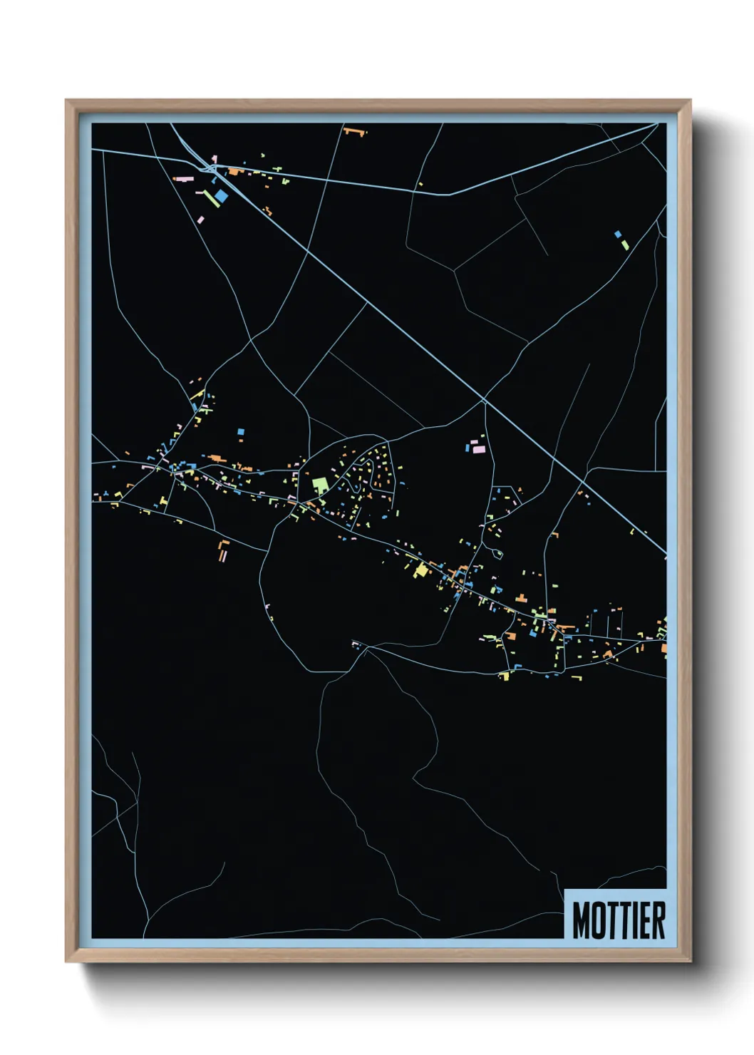 Une affiche de carte sur Mottier