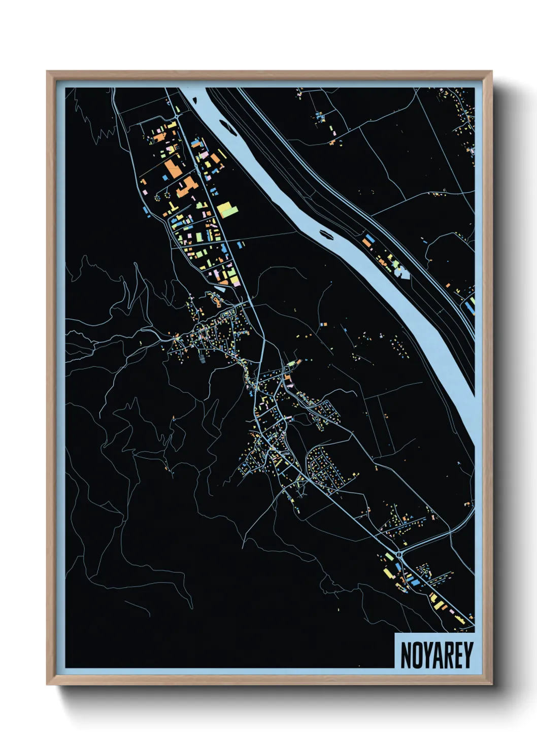 Une affiche de carte sur Noyarey