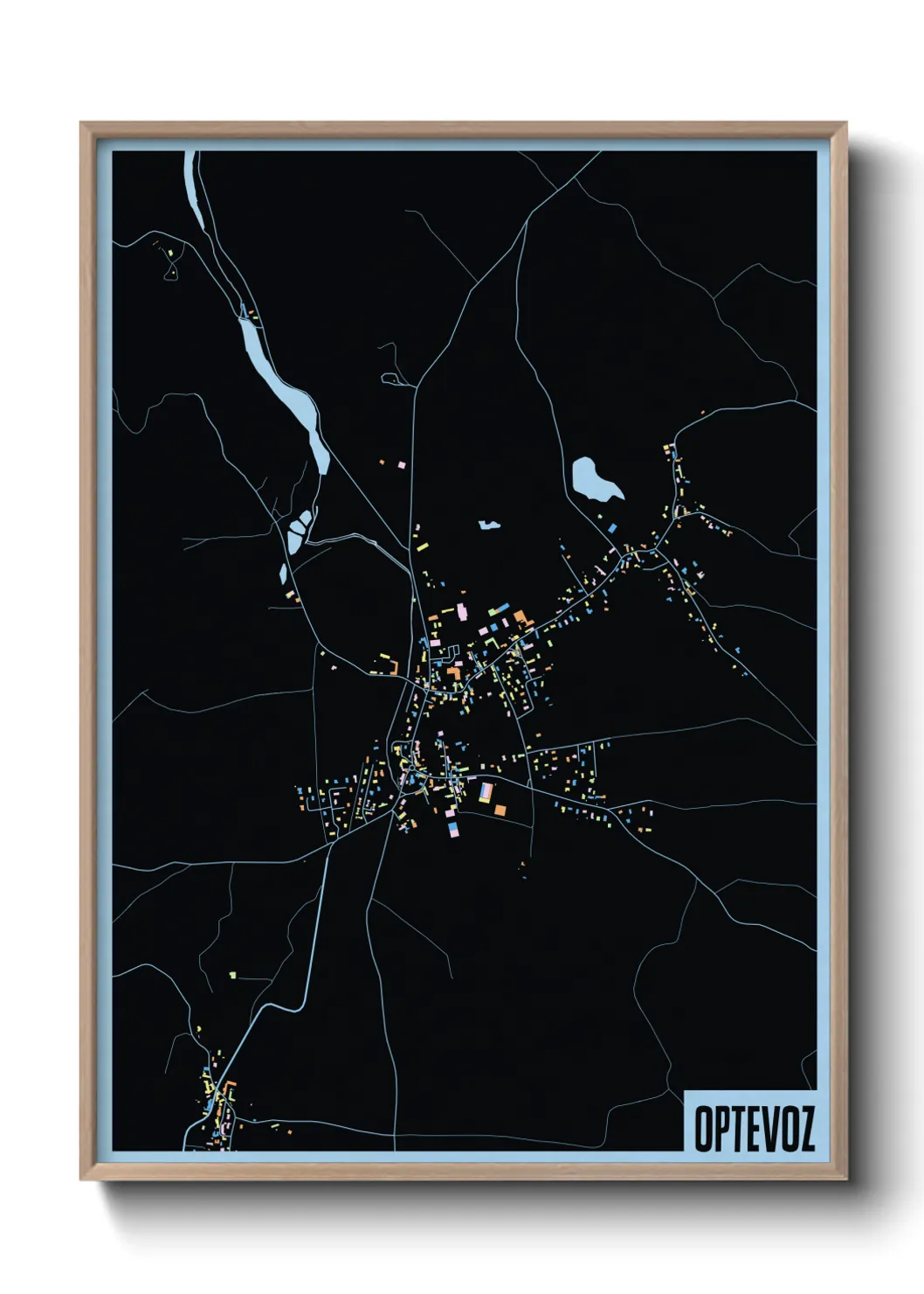 Une affiche de carte sur Optevoz