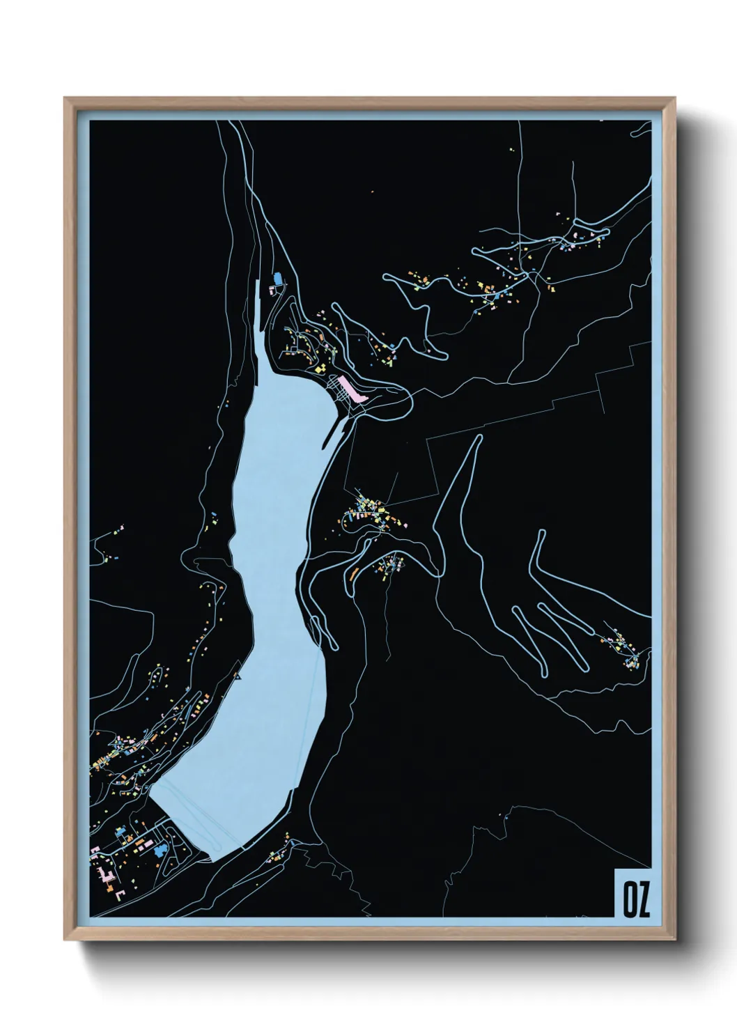 Une affiche de carte sur Oz