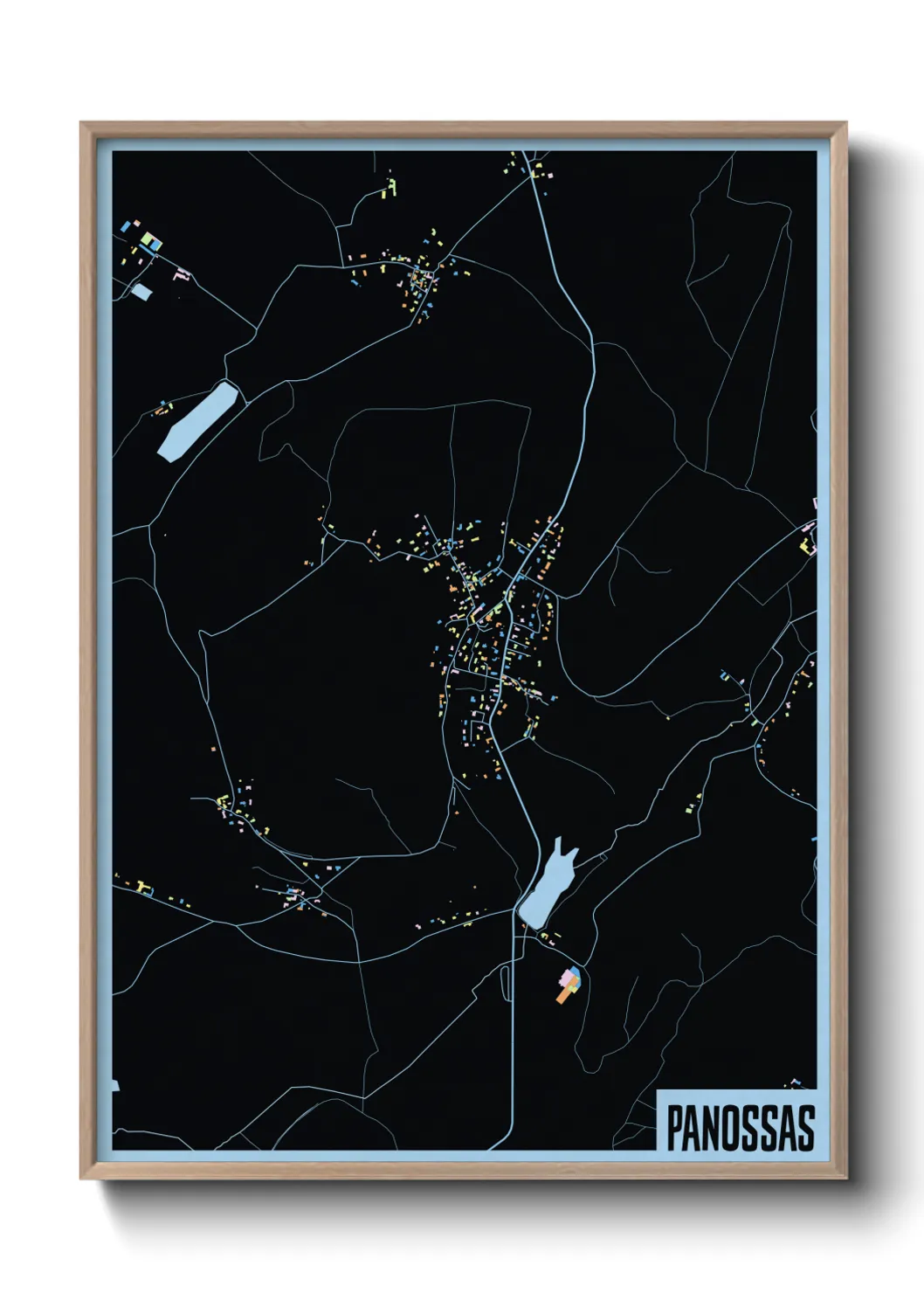 Une affiche de carte sur Panossas