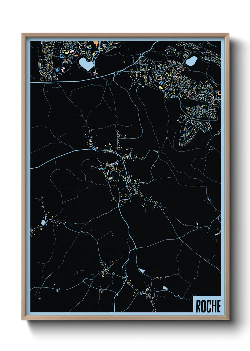 Une affiche de carte sur Roche