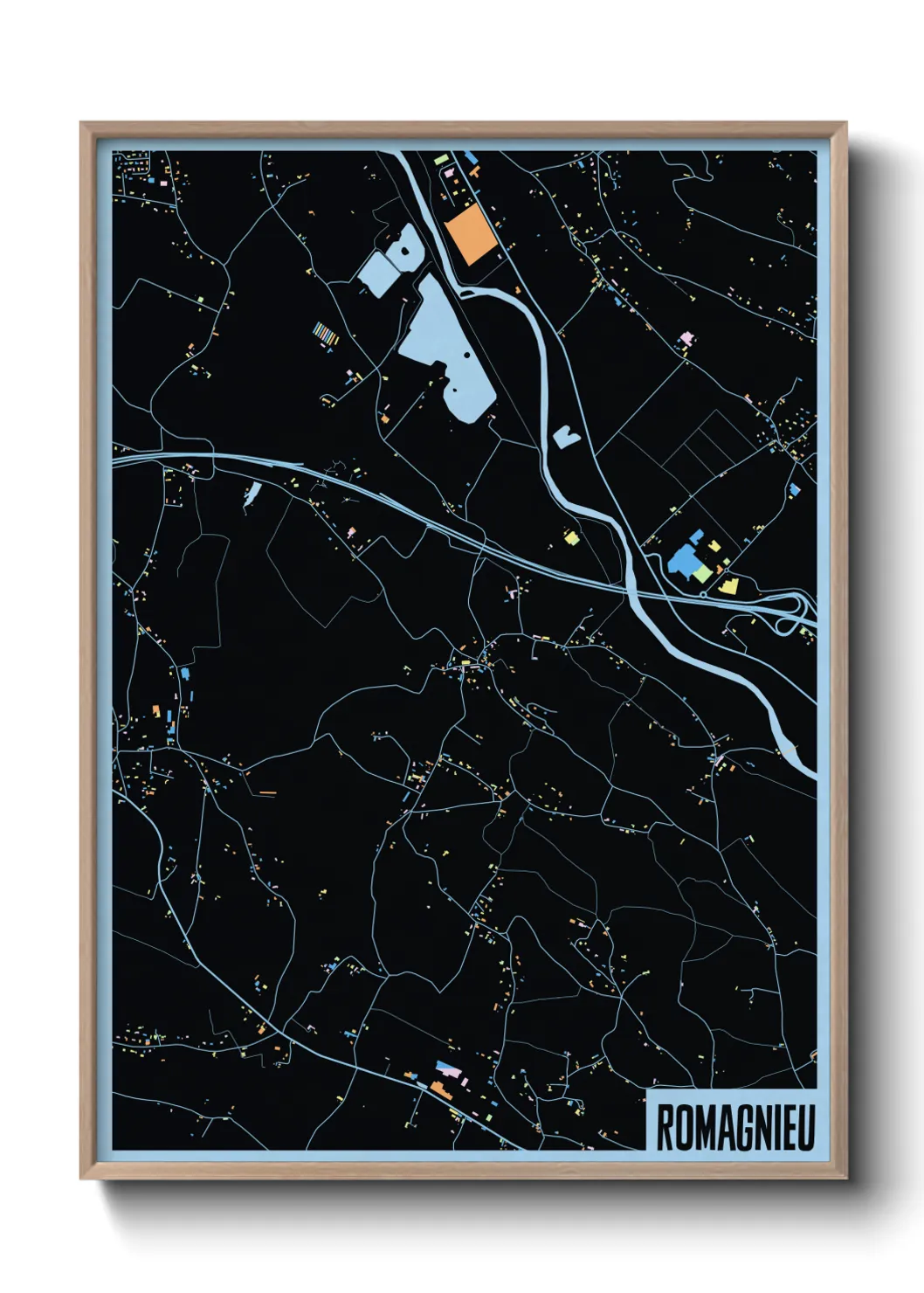 Une affiche de carte sur Romagnieu