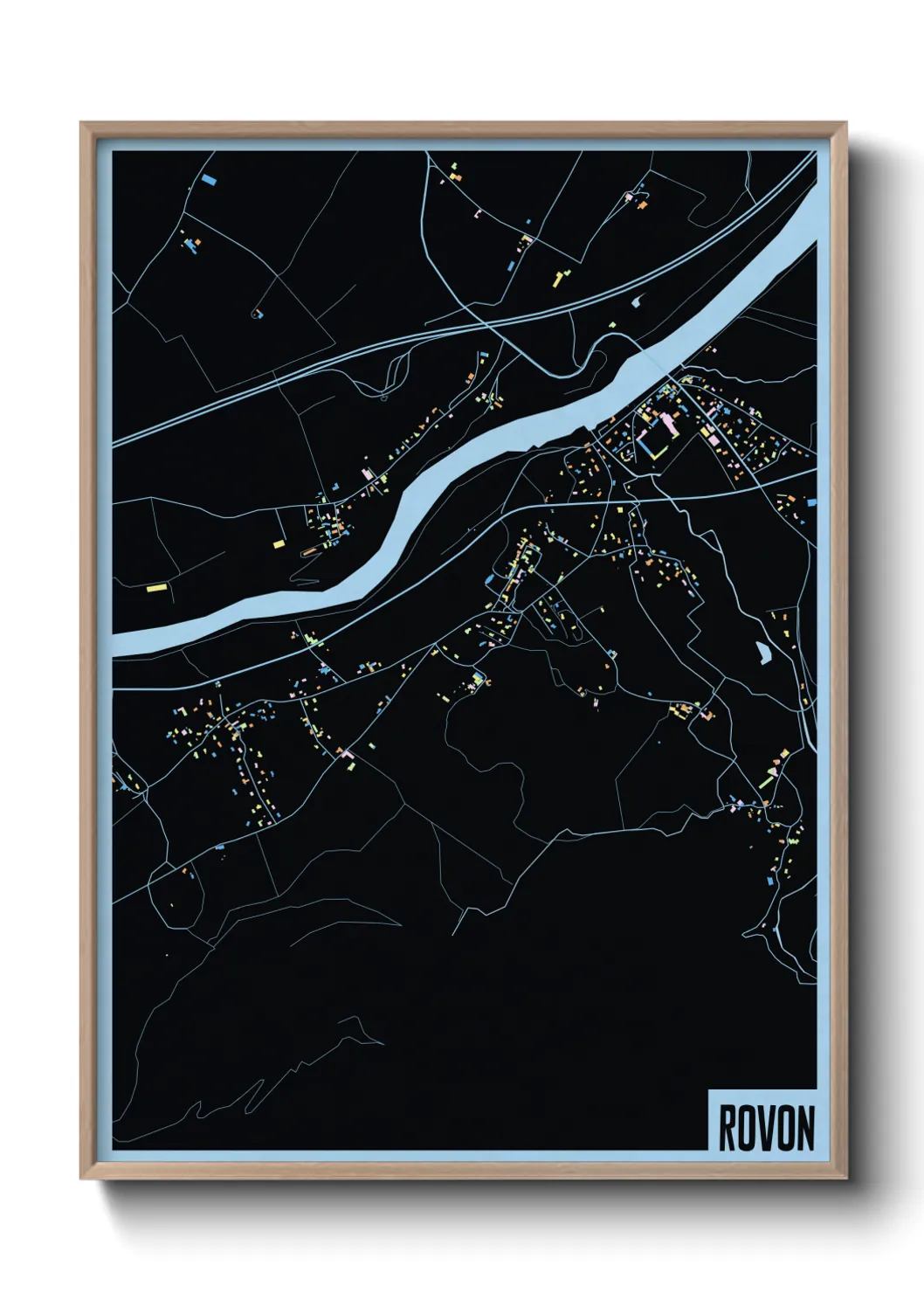 Une affiche de carte sur Rovon