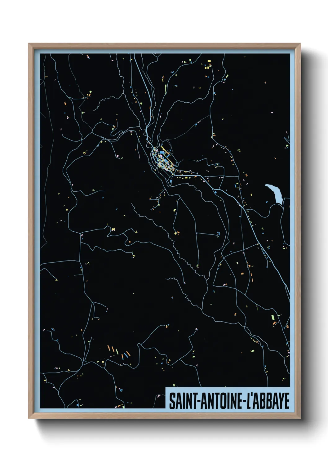 Un poster carteSaint-Antoine-l'Abbaye