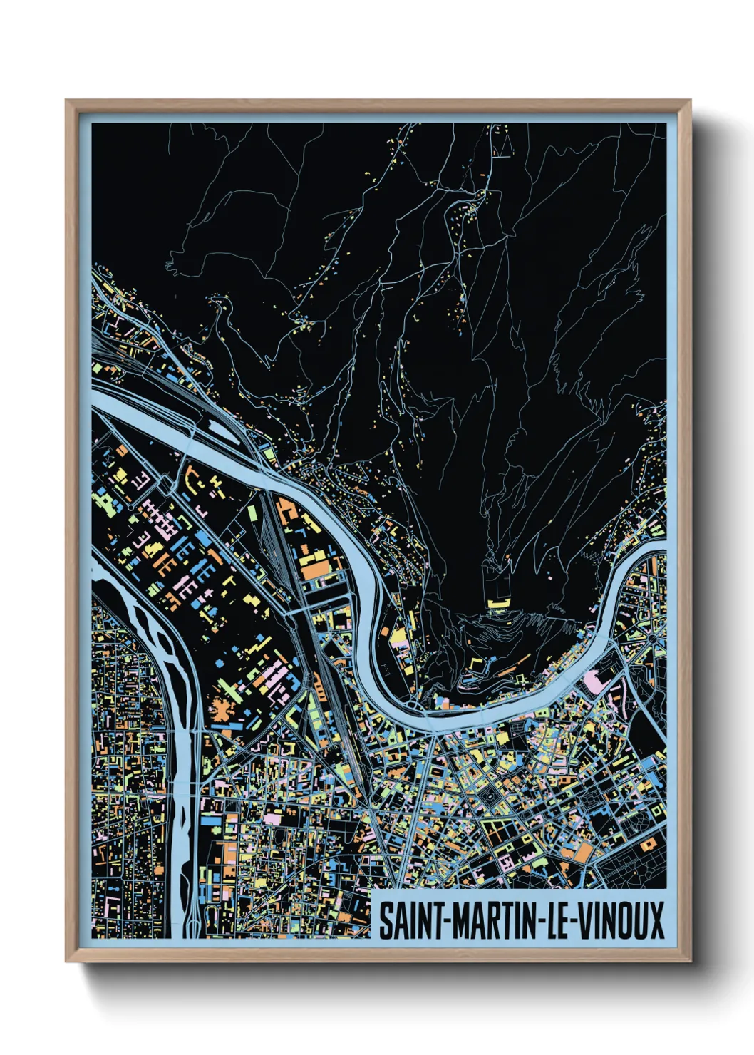 Un poster carteSaint-Martin-le-Vinoux