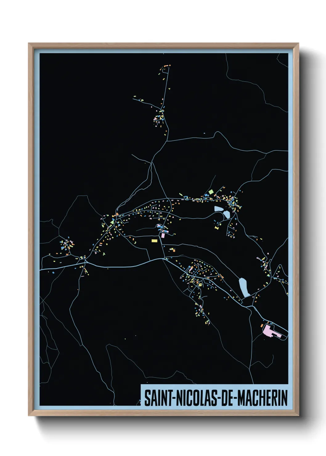 Un poster carteSaint-Nicolas-de-Macherin