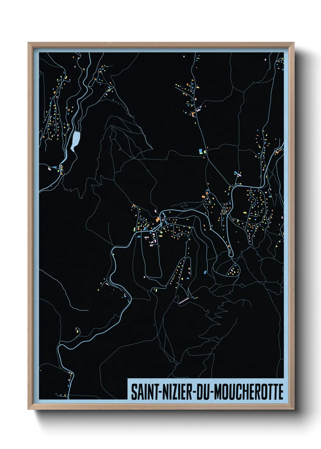 Une affiche de carte sur Saint-Nizier-du-Moucherotte