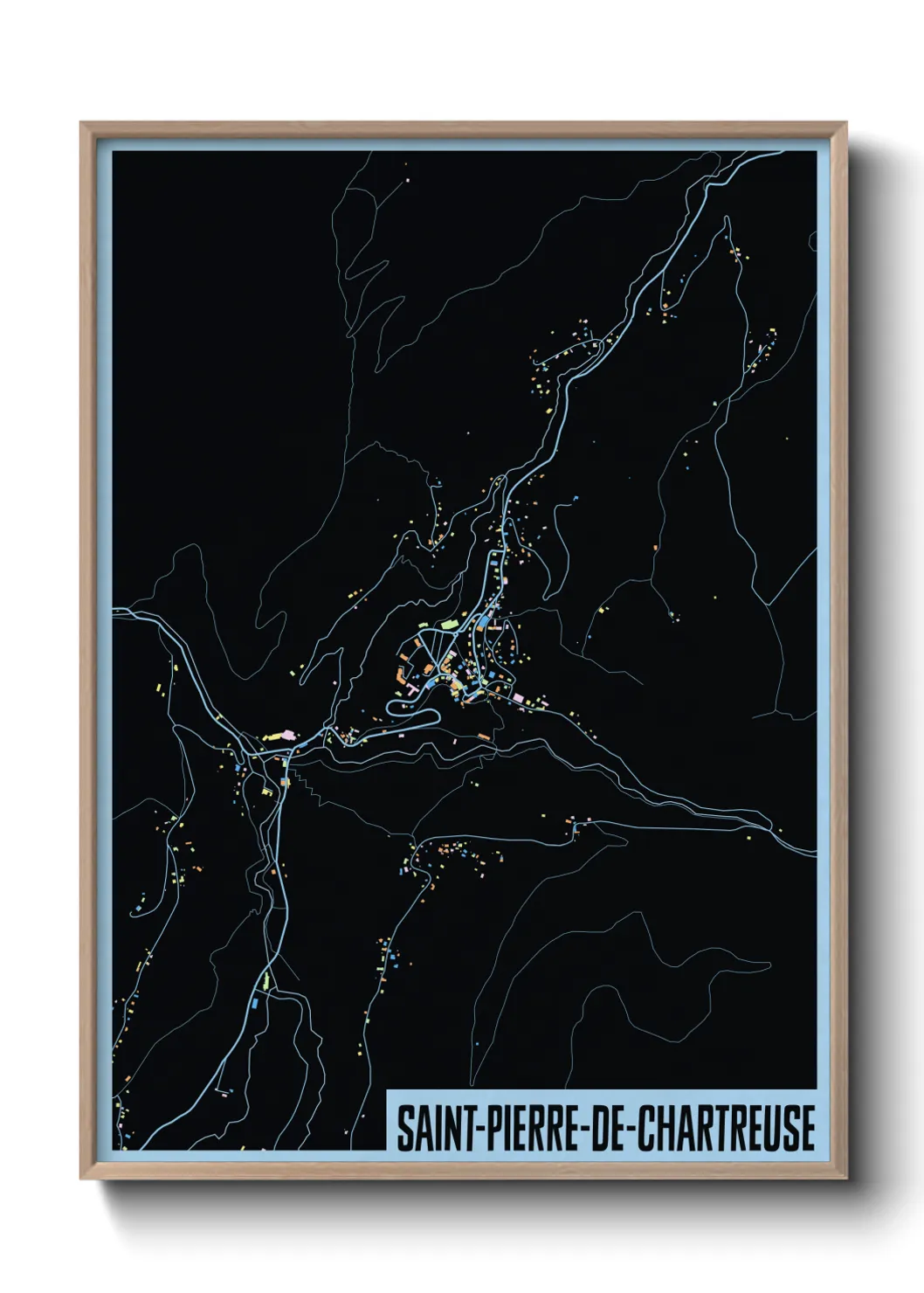Un poster carteSaint-Pierre-de-Chartreuse