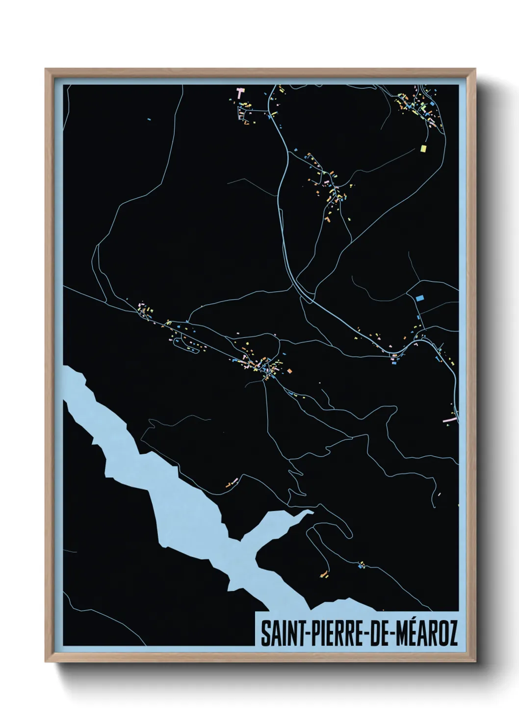 Une affiche de carte sur Saint-Pierre-de-Méaroz