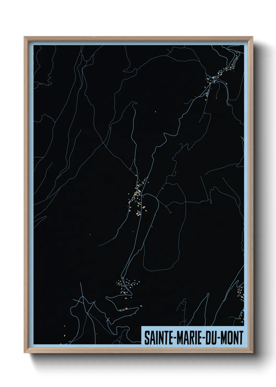 Une affiche de carte sur Sainte-Marie-du-Mont