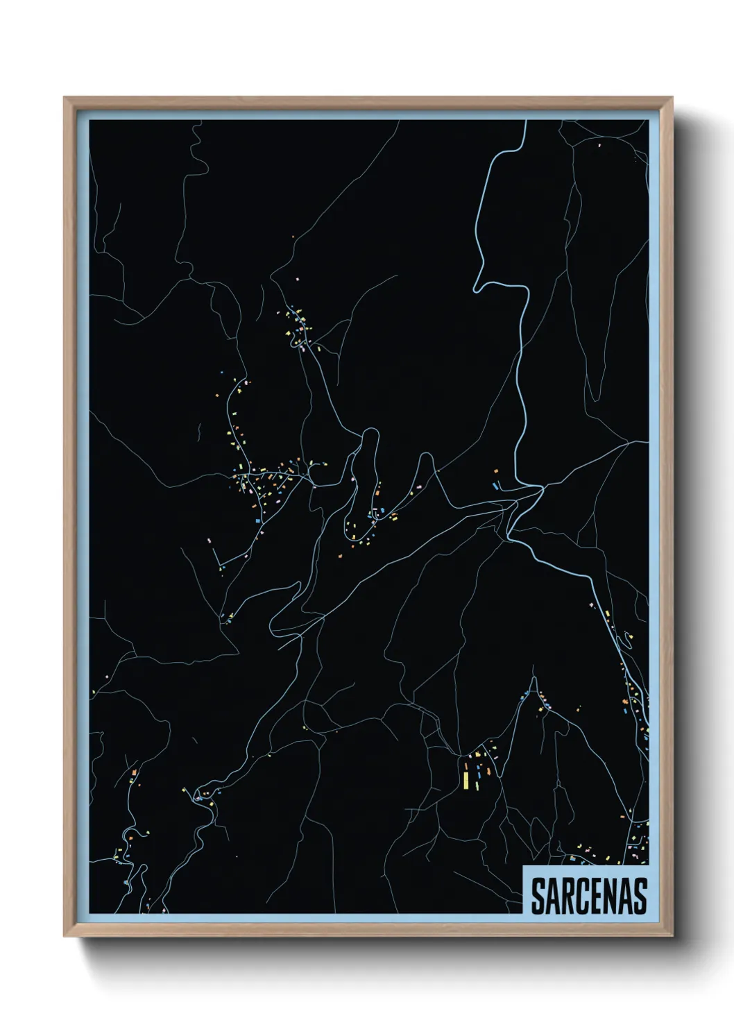 Une affiche de carte sur Sarcenas