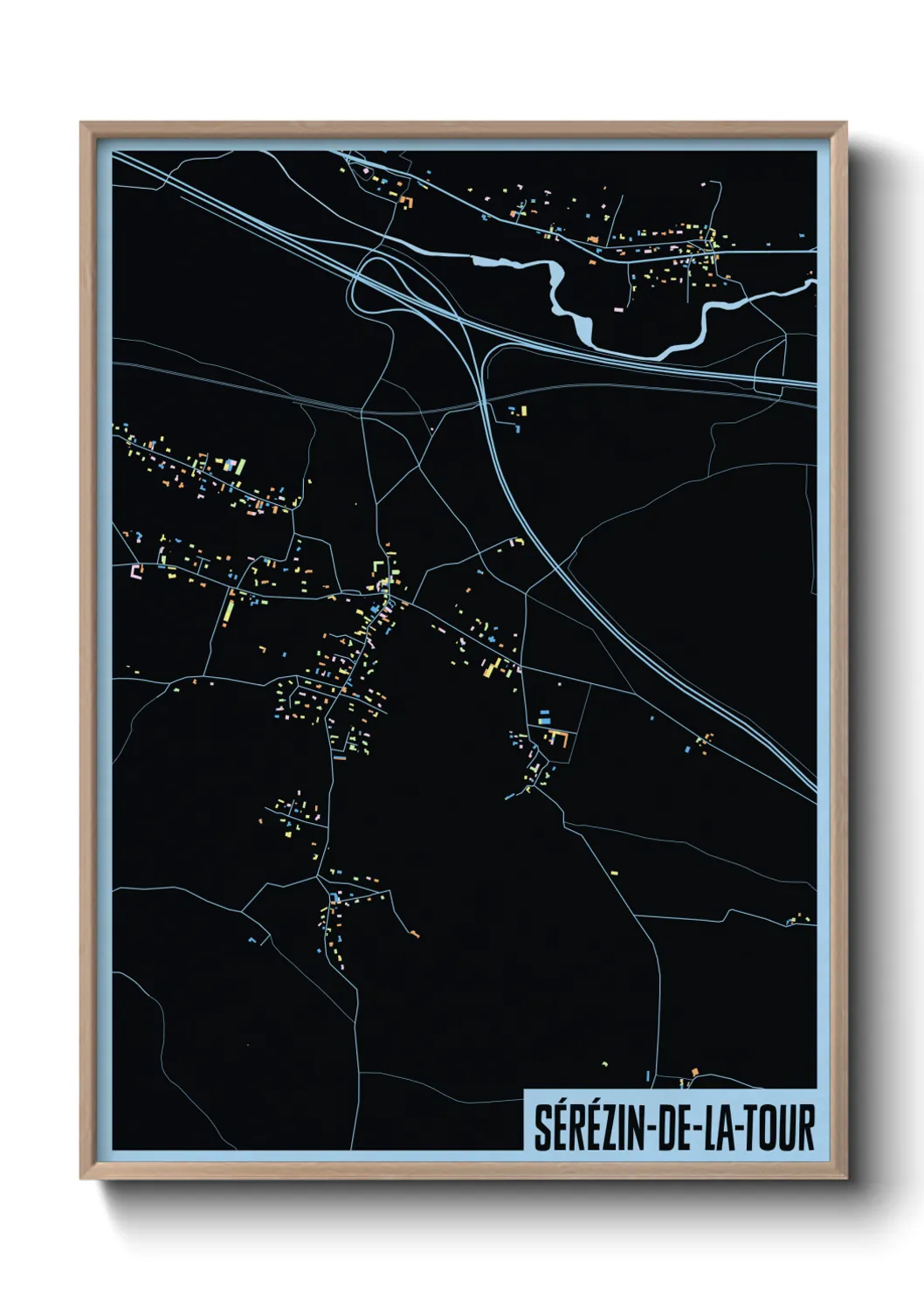 Un poster carteSérézin-de-la-Tour