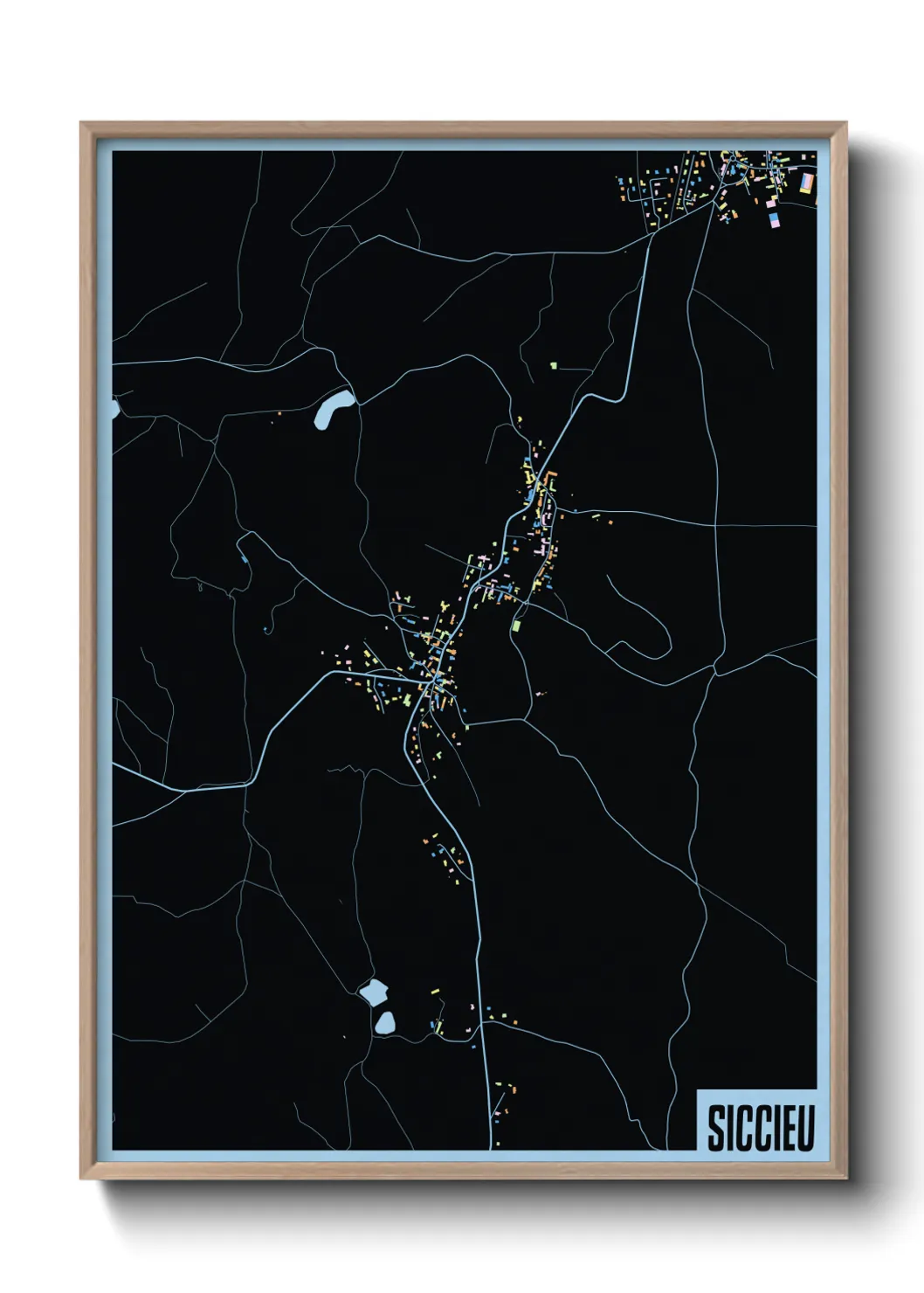 Une affiche de carte sur Siccieu