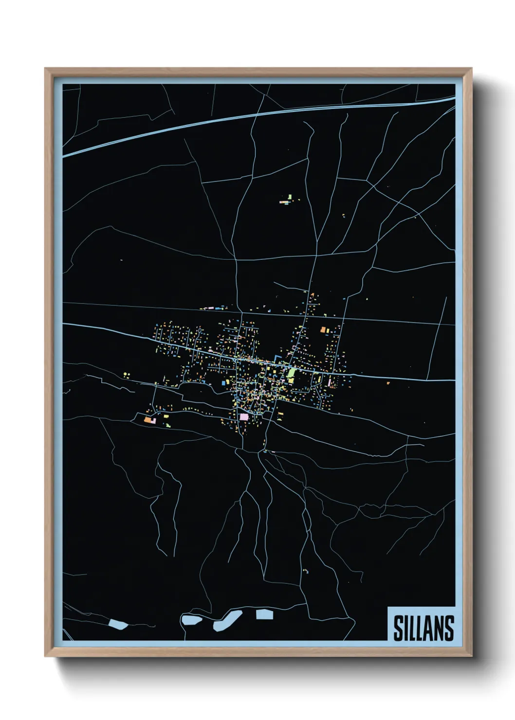 Une affiche de carte sur Sillans