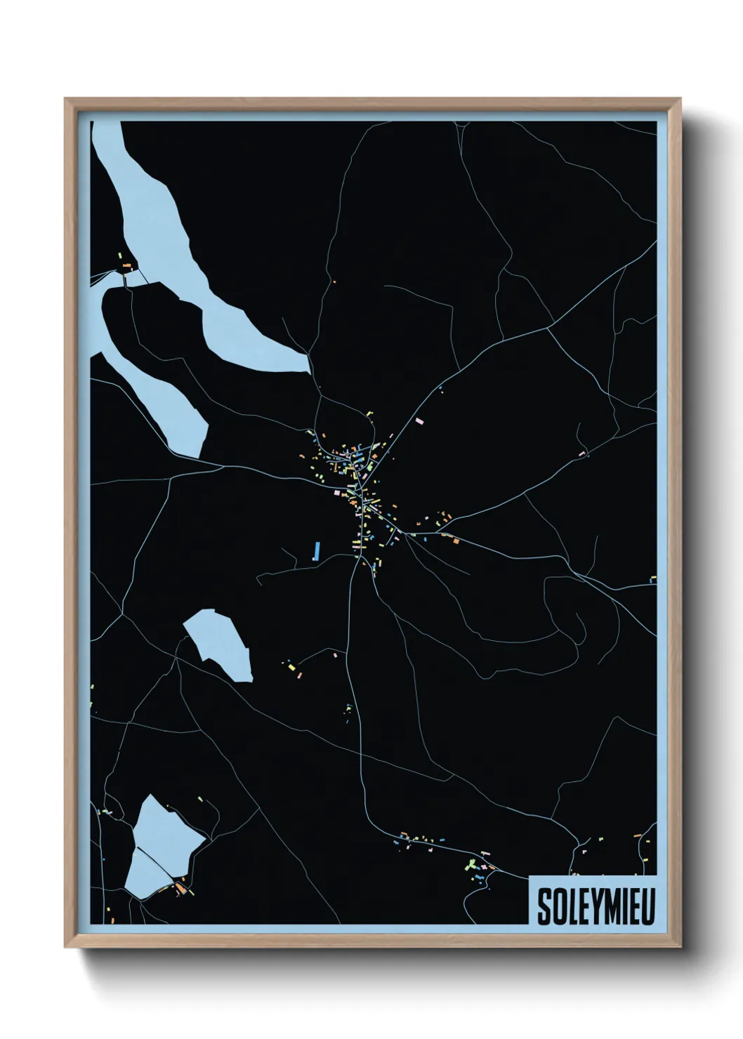 Une affiche de carte sur Soleymieu