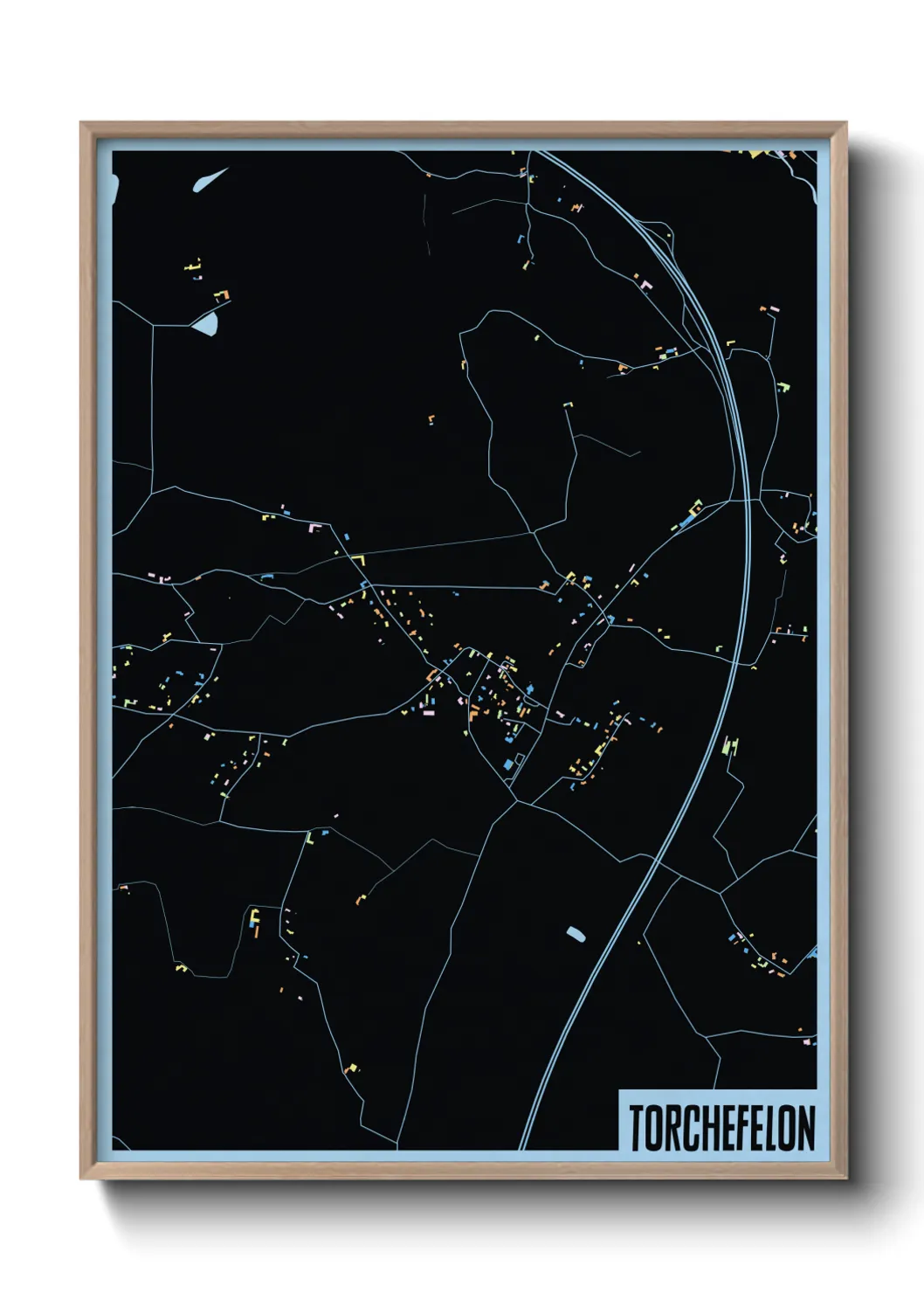 Une affiche de carte sur Torchefelon